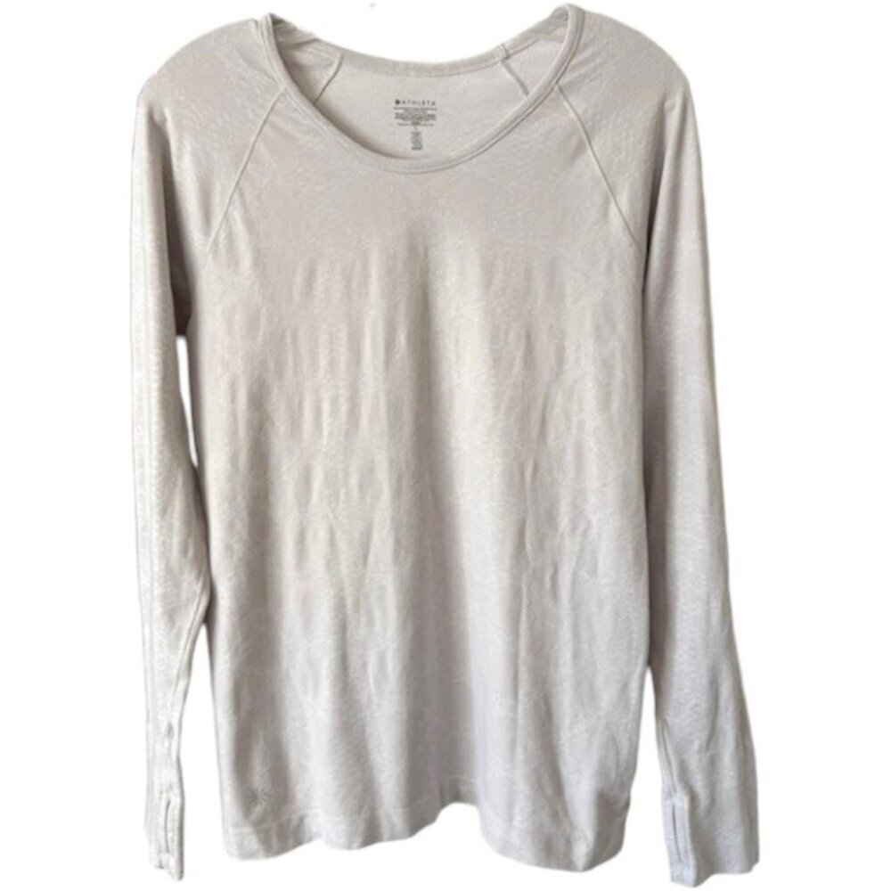 Athleta Textured Speedlight Seamless Workout Top - Light Lavender - L